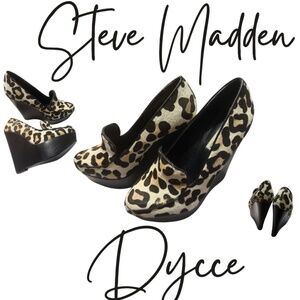 Steve Madden DYCCE Leopard Platform Wedge 7.5